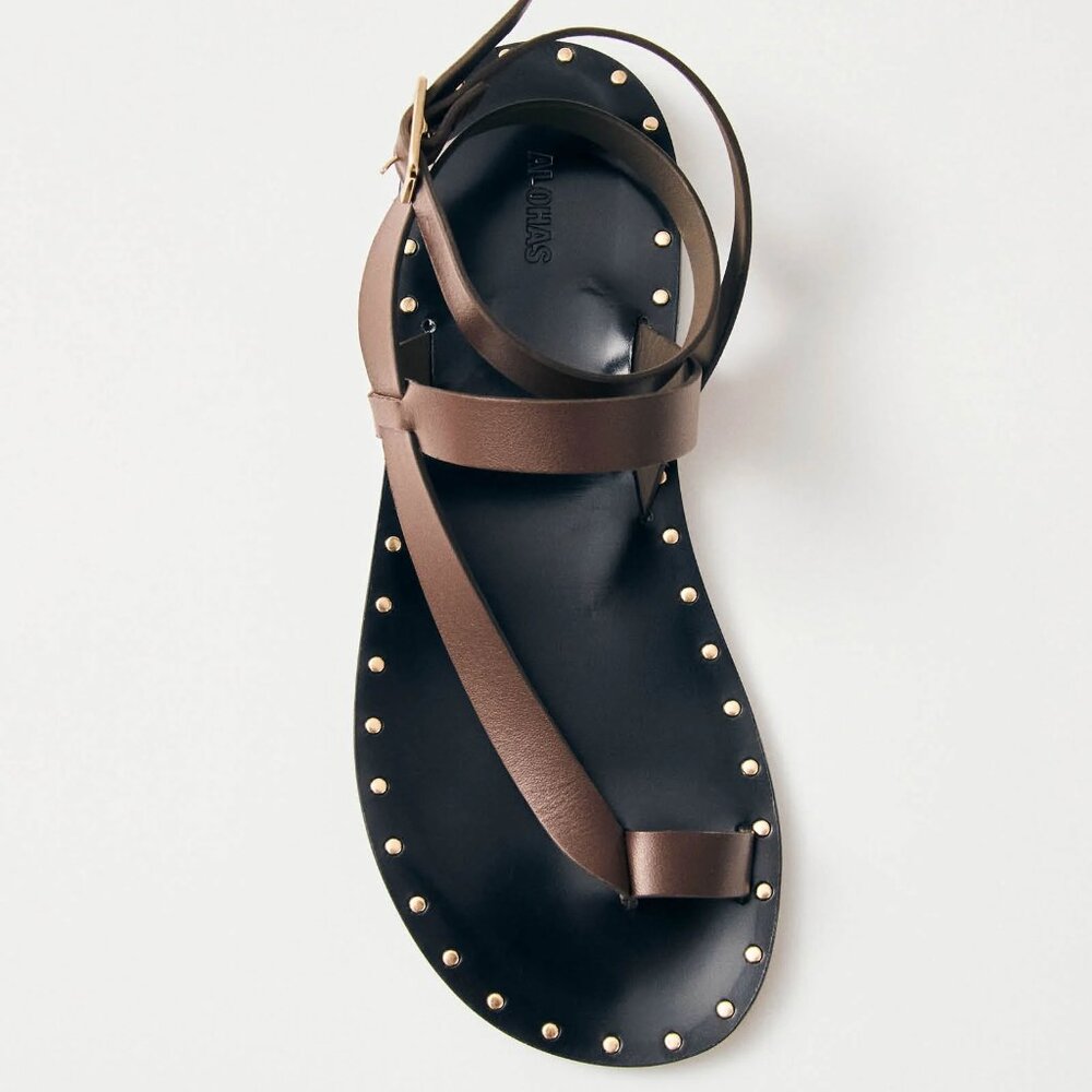 Alohas Tallulah Leather & Studded Sandals